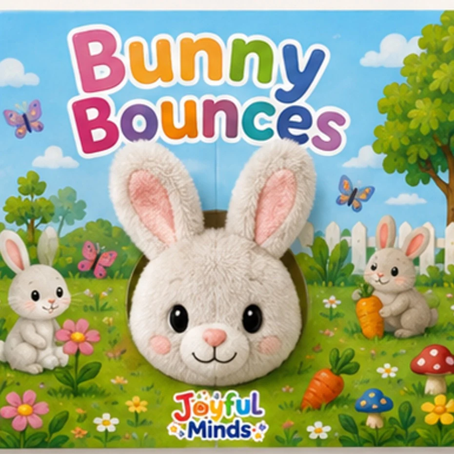 Bunny Bounces plush board book