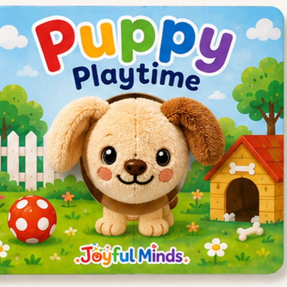 Puppy Playtime plush board book