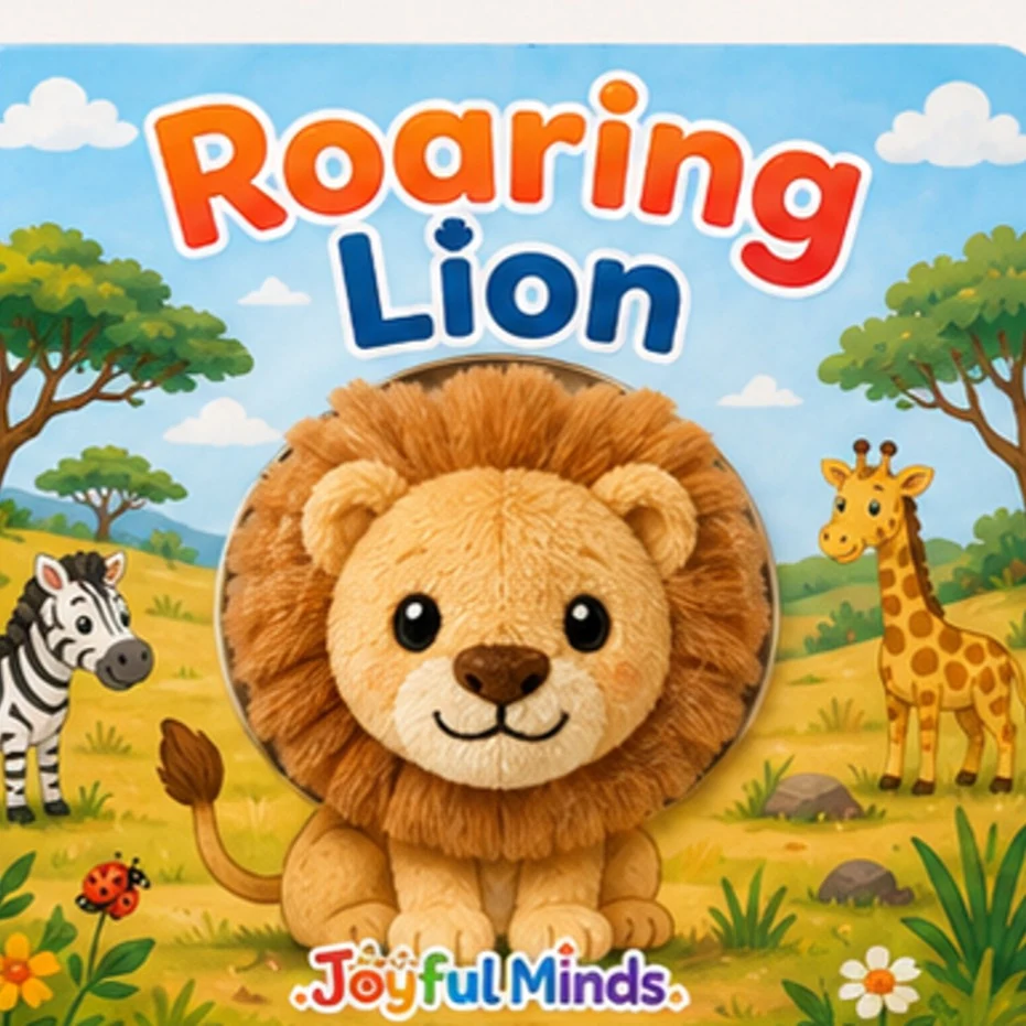 Roaring Lion plush board book